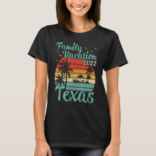 Vintage Retro Familienurlaub 2022 Texas Strand T-Shirt