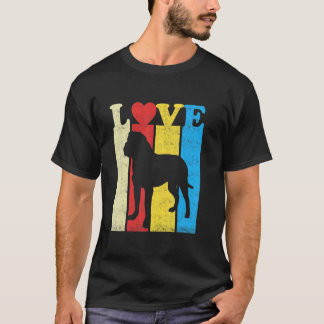 Vintage Retro-Farben I Liebe mein englischer Masti T-Shirt