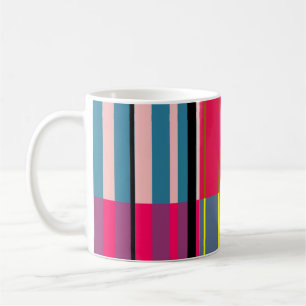 Vintage Retro-farbige Streifen Art #5 Kaffeetasse