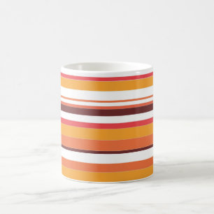 Vintage Retro-farbige Streifen Art #8 Kaffeetasse
