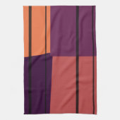 Vintage Retro-farbige Streifen Art Muster #2 Küchentuch (Vertikal)