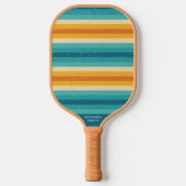Vintage Retro-Farbstreifen Benutzerdefinierter Tex Pickleball Schläger (Vorderseite)