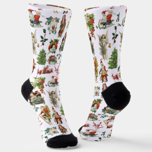 Vintage Retro Festive Weihnachtsfeiertage Socken