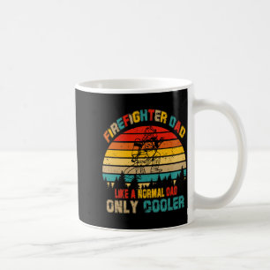 Vintage Retro-Feuerwehrmann-Vater wie ein normaler Kaffeetasse