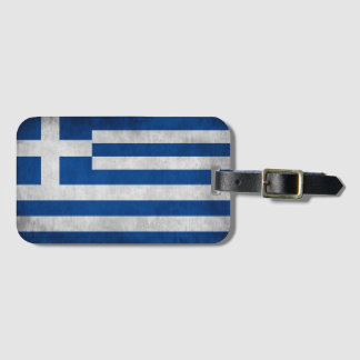 Vintage retro Flag of Greece Gepäckanhänger
