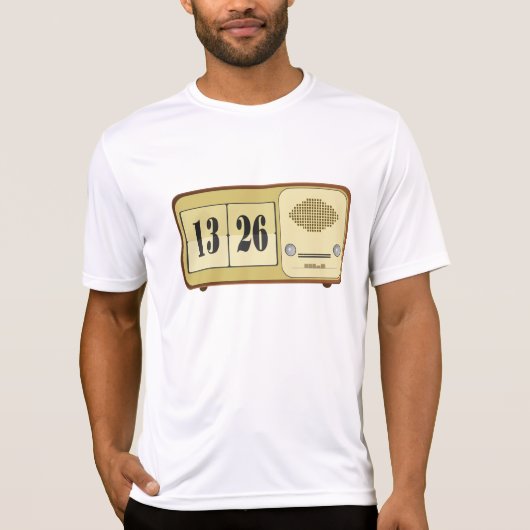 Vintage Retro Flip Clock Radio T-Shirt (Vorderseite)