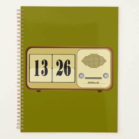 Vintage Retro Flip-Uhr-Radio Planer (Vorderseite)