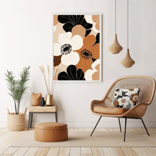 Vintage Retro Floral Poster