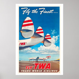 Vintage Retro Flugzeug Flugzeug Airlines Vintage Poster