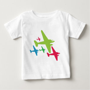 Vintage Retro Flugzeuge in der Bildung Baby T-shirt