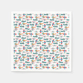 vintage Retro-Flugzeugmuster Serviette (Vorderseite)