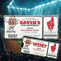 Vintage Retro Football Ticket Sport Geburtstagspar