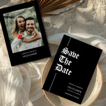 Vintage Retro Foto Schwarz-Weiß-Hochzeit
