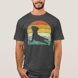 Vintage Retro Französische Bulldogge Yoga Lustige T-Shirt