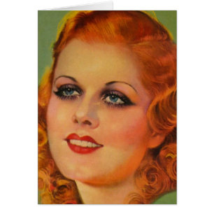 Vintage Retro Frau 20er Jahre Filmstar Covergirl