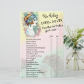 Vintage Retro-Frau zum Geburtstag (Stehend Vorderseite)