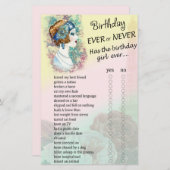 Vintage Retro-Frau zum Geburtstag (Vorne/Hinten)