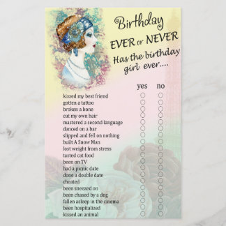 Vintage Retro-Frau zum Geburtstag