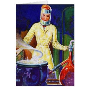 Vintage Retro Frauen 30er Jahre Pulp Lady Wissensc