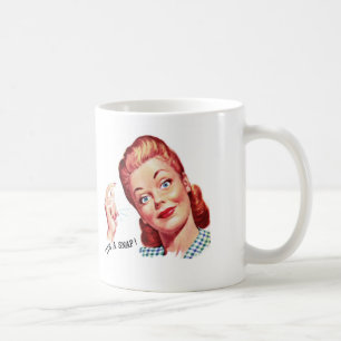 Vintage Retro Frauen 50er Jahre Frau Werbung Es is Kaffeetasse