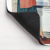 Vintage Retro Frauen-50er Küchen-voller Mousepad (Ecke)