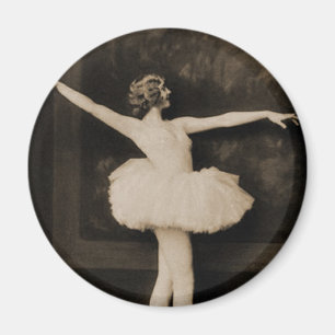 Vintage Retro Frauen-Ballett-Tänzer-Frau Magnet