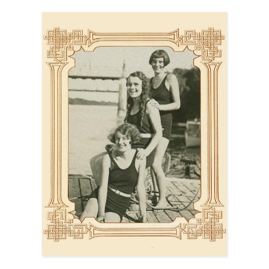 Vintage Retro Frauen Deko Frauen Schwimmer Postkarte Zazzle De