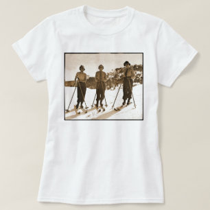 Vintage Retro Frauen Skifahren 'Ski Bums 1942' T-Shirt