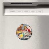 Vintage Retro-Frauen und backen einen Kuchen Magnet (In Situ (Geschirrspüler))