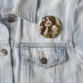 Vintage Retro Frauen-viktorianisches Button (Beispiel)
