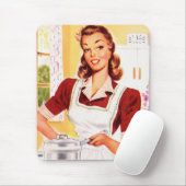 Vintage Retro Frauenkitsch-50er Küchen-Magie Mousepad (Mit Mouse)