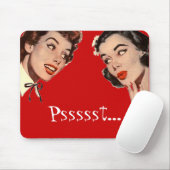 Vintage Retro-Frauenklatsche Mousepad (Mit Mouse)