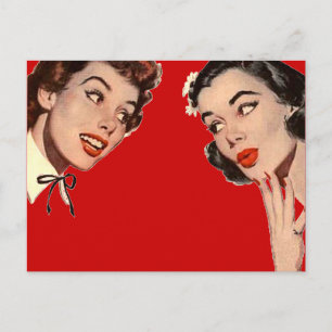 Vintage Retro-Frauenklatsche Postkarte