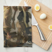 Vintage Retro-Freiheit, die das Volk führt Geschirrtuch (Viertel Falte)