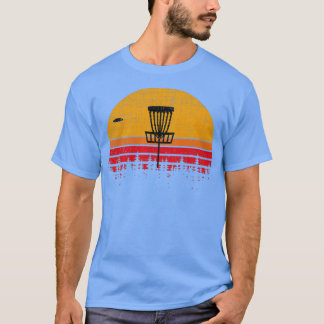 Vintage Retro Frisbee Disc Golf mit Abnutzungseffe T-Shirt