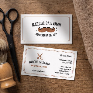 Vintage Retro-Frisör Moustache Hairstylist Visitenkarte