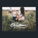 Vintage retro frohe Weihnachten<br><div class="desc">Vintage retro frohe Weihnachten mit Hand gezeichneten Sprigs. Ändern Sie die Farbe,  um besonders anzufertigen. Teil einer Sammlung.</div>