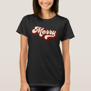 Vintage Retro Frohe Weihnachten passend Christmas T-Shirt