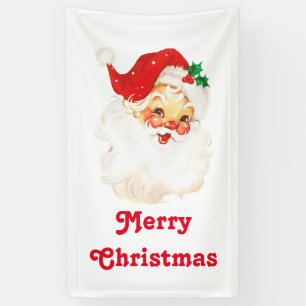 Vintage Retro fröhlicher alter Weihnachtsmann Chri Banner