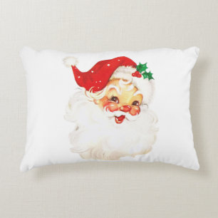 Vintage Retro fröhlicher alter Weihnachtsmann Weih Dekokissen