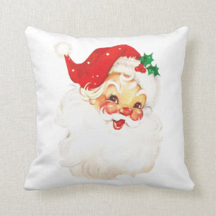 Vintage Retro fröhlicher alter Weihnachtsmann Weih Kissen