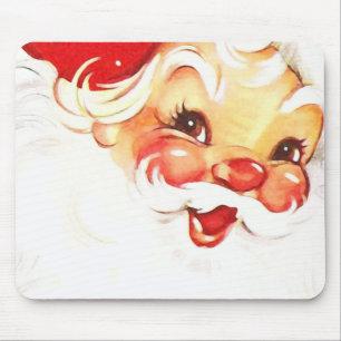 Vintage Retro fröhlicher alter Weihnachtsmann Weih Mousepad