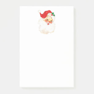 Vintage Retro fröhlicher alter Weihnachtsmann Weih Post-it Klebezettel