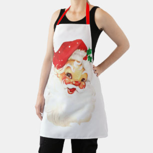 Vintage Retro fröhlicher alter Weihnachtsmann Weih Schürze