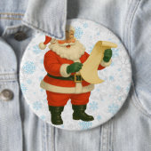 Vintage/retro fröhlicher Weihnachtsmann Button (Beispiel)