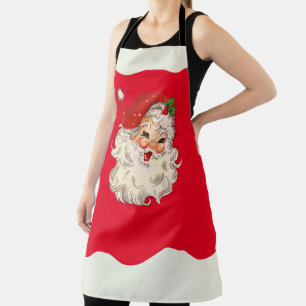 Vintage Retro fröhlicher Weihnachtsmann Weihnachte Schürze