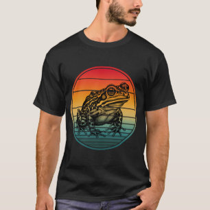 Vintage Retro Frosch Amphibie Kröte T-Shirt