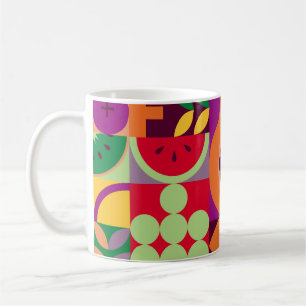 Vintage Retro-Frucht nahtloses Muster. Abst Kaffeetasse
