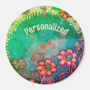 Vintage Retro Fun Blume Inspirivity Custom Magnet