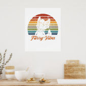 Vintage Retro Furry Fibes Fandom Fursuiter Gift Poster (Küche)